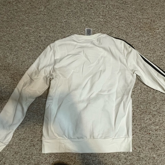 White Adidas Crewneck Pullover - Picture 2 of 2
